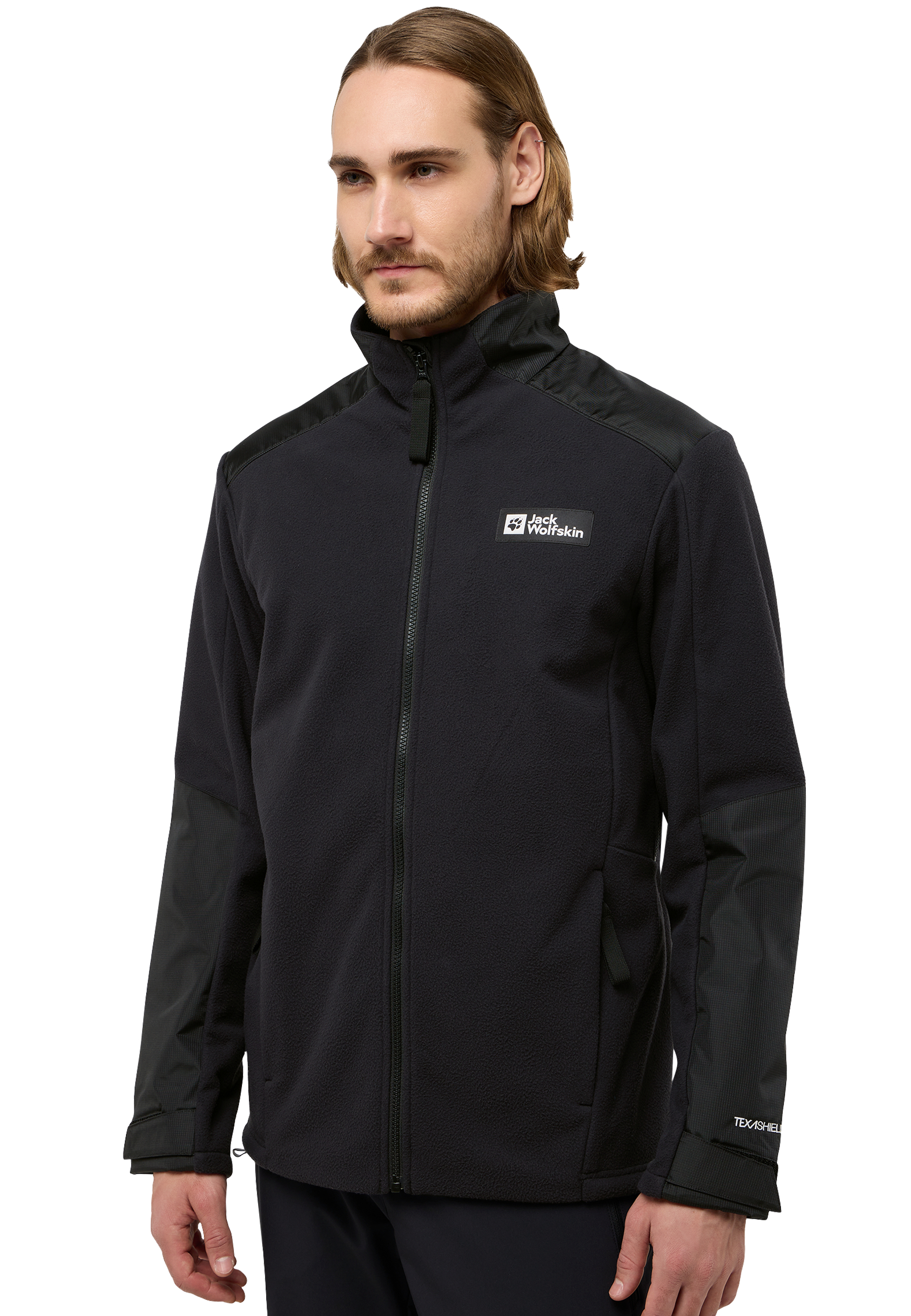 EXPDN BLIZZARD JKT M Men's fleece jacket Black | JACK WOLFSKIN