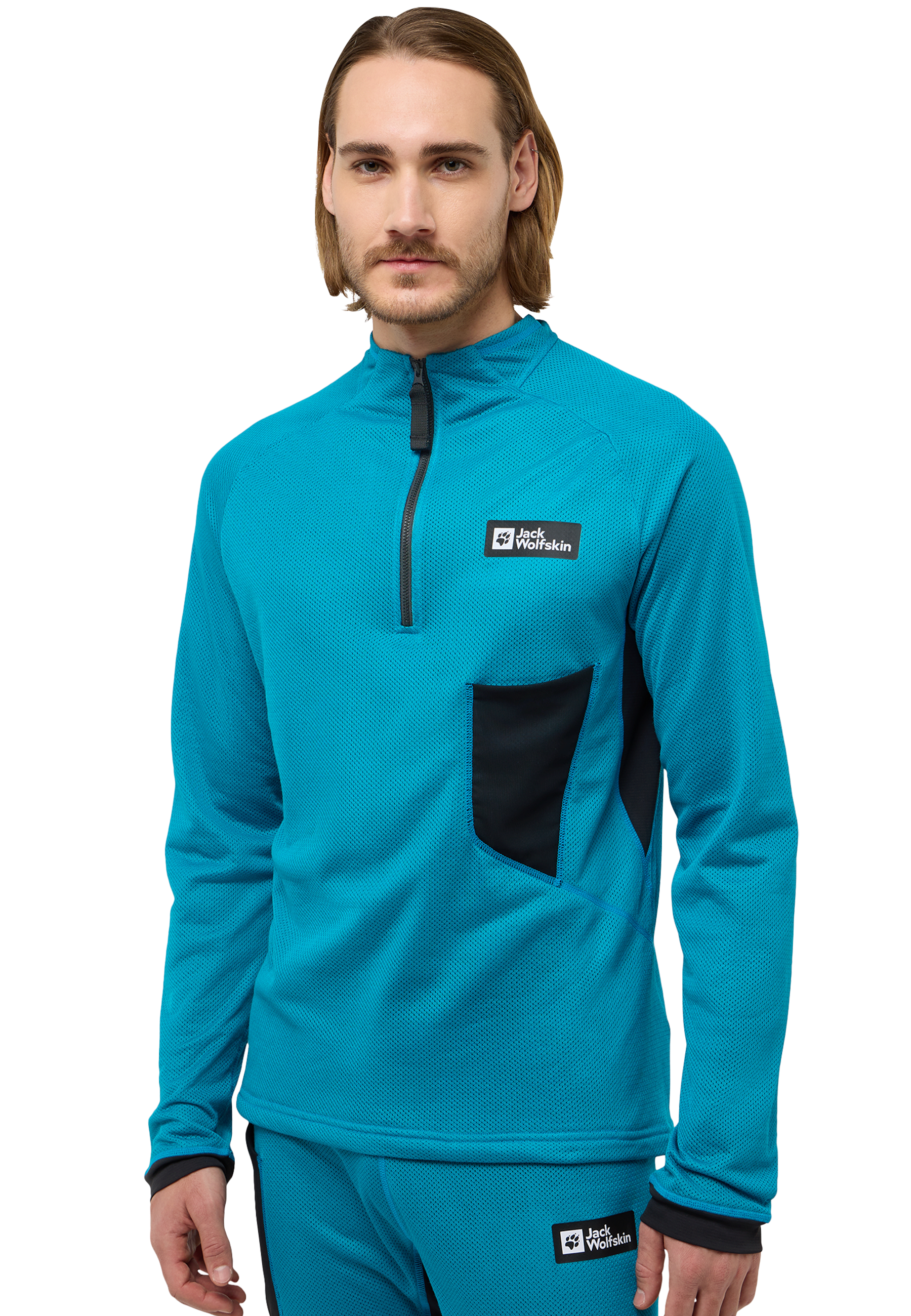 EXPDN OCTA HZ M Men's long-sleeved functional shirt Blue | JACK