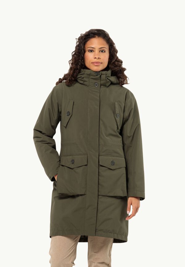 1 - WOLFSKIN women moss 3 M - in PARKA W – JACK 3IN1 EISWALD island coat