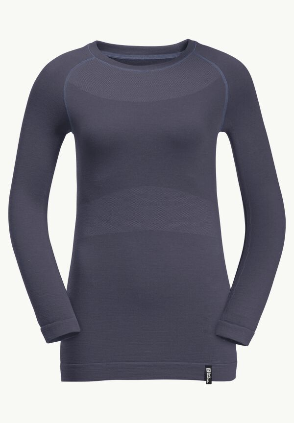 Women\'s – - W graphite wool WOLFSKIN L/S JACK XS shirt long-sleeved Merino SEAMLESS functional - WOOL