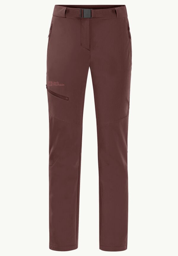 HOLDSTEIG PANTS W - dark maroon 44L - Women's softshell hiking trousers – JACK  WOLFSKIN
