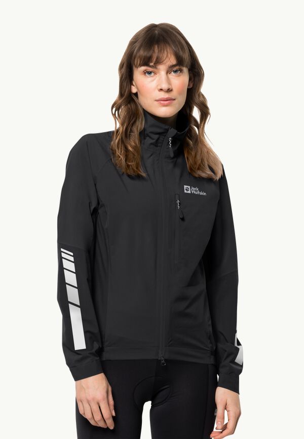 - – JKT black MOROBBIA women 2.5L rain JACK jacket S W Cycling WOLFSKIN -