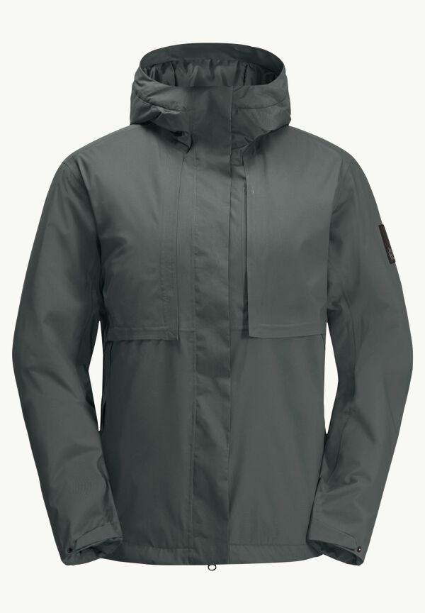 JACK Women\'s waterproof JKT jacket L W winter WOLFSKIN slate – - - green WANDERMOOD