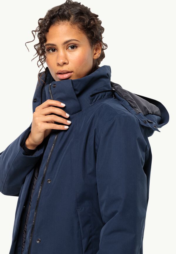 SALIER COAT - night blue XXL - Women\'s waterproof winter coat – JACK  WOLFSKIN | Regenmäntel