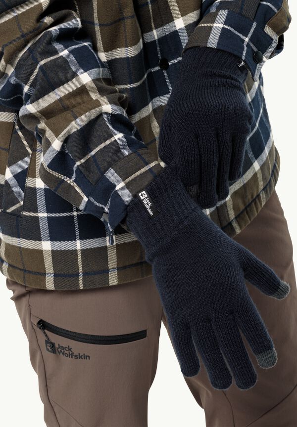 RIB GLOVE - night blue M - Knitted gloves – JACK WOLFSKIN