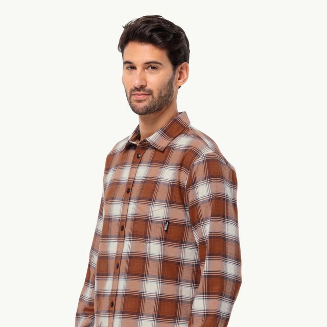 WANDERWEG SHIRT M - carmine 41 M - Men's flannel shirt – JACK WOLFSKIN