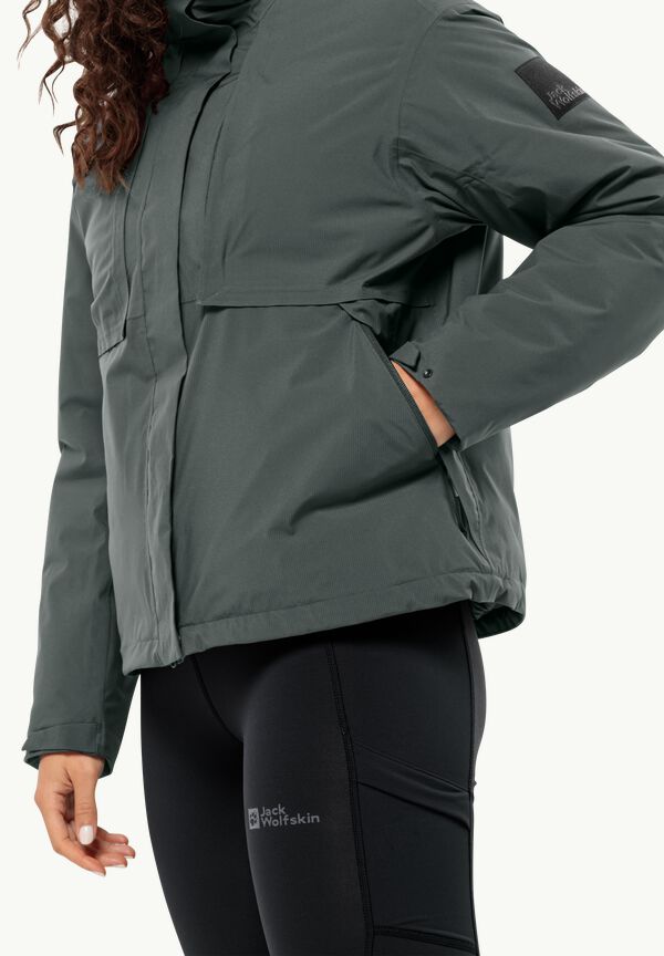 WANDERMOOD JKT W - slate green L - Women\'s waterproof winter jacket – JACK  WOLFSKIN