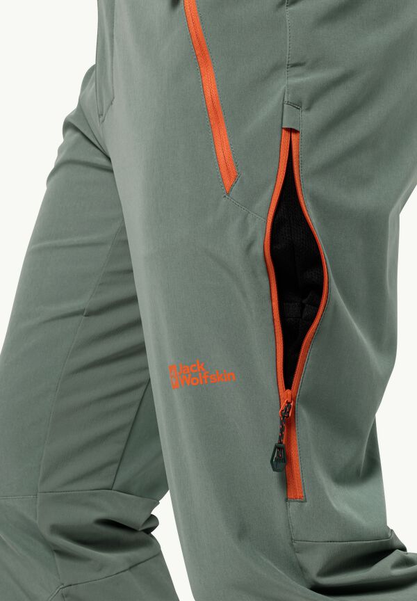 for hedge TOUR 50L – PANTS - green JACK M trousers touring ski Softshell ALPSPITZE WOLFSKIN - men