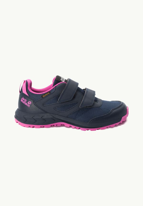 WOODLAND TEXAPORE Kids\' blue pink VC / - WOLFSKIN shoes JACK hiking - K waterproof – 34 LOW