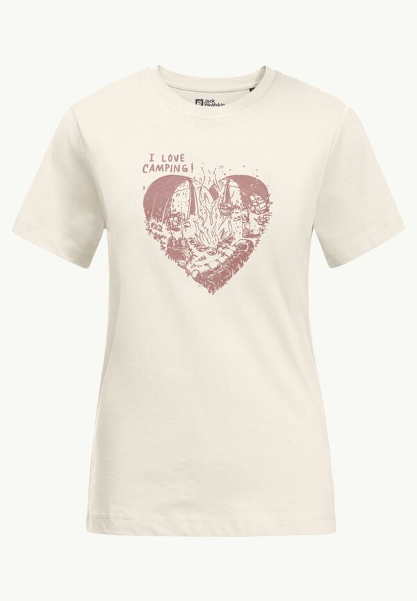 T Women\'s LOVE W - cotton JACK M WOLFSKIN cotton white organic - T-shirt – CAMPING