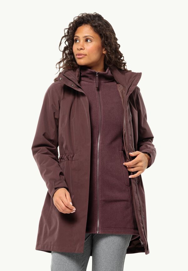 – Women\'s OTTAWA - 3-in-1 jacket COAT S boysenberry JACK - WOLFSKIN