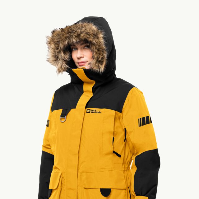 1995 SERIES PARKA W - burly yellow XT L - Women's waterproof down  expedition coat – JACK WOLFSKIN