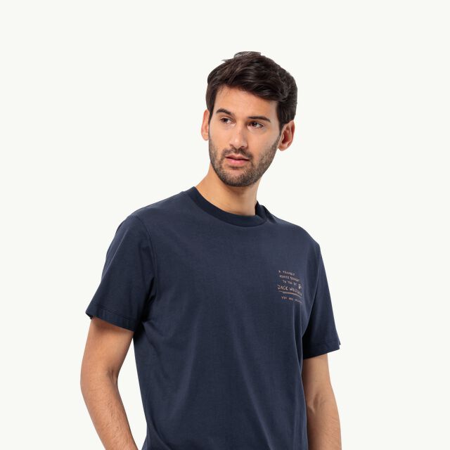 JOURNEY T M - – blue JACK Men\'s night T-shirt organic cotton - WOLFSKIN L