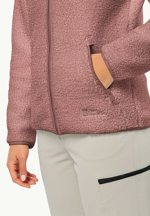 Women\'s CURL HIGH fleece - JACKET M - WOLFSKIN JACK jacket afterglow – W