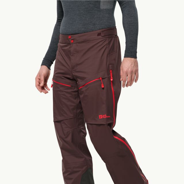 ALPSPITZE PRO 3L PANTS M red with - system – - RECCO® touring ski tracking men for 54 earth WOLFSKIN trousers Hardshell JACK