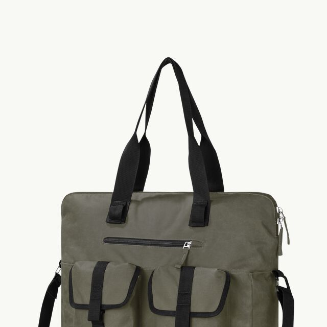 JACK - 26 olive dusty – SHOPPER bag - SIZE ONE Shoulder WOLFSKIN TRAVELTOPIA