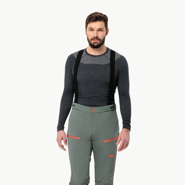 with men - – RECCO® Ski 56 hedge WOLFSKIN tracking green PANTS - trousers touring ALPSPITZE M system JACK