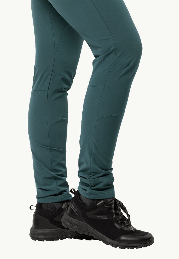 GEIGELSTEIN SLIM PANTS W - sea green 44 - Women's softshell hiking trousers  – JACK WOLFSKIN