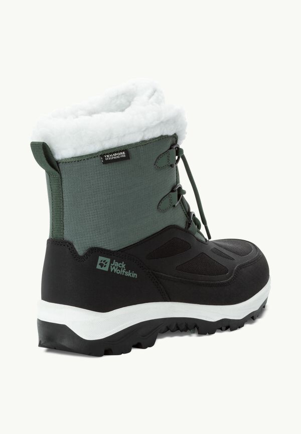 VOJO SHELL XT TEXAPORE MID 32 - WOLFSKIN waterproof JACK boots - slate winter K green – Kids