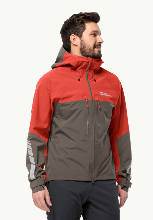 cycling JACK – L - Hardshell rain M jacket - WOLFSKIN coffee 3L MOROBBIA JKT men cold