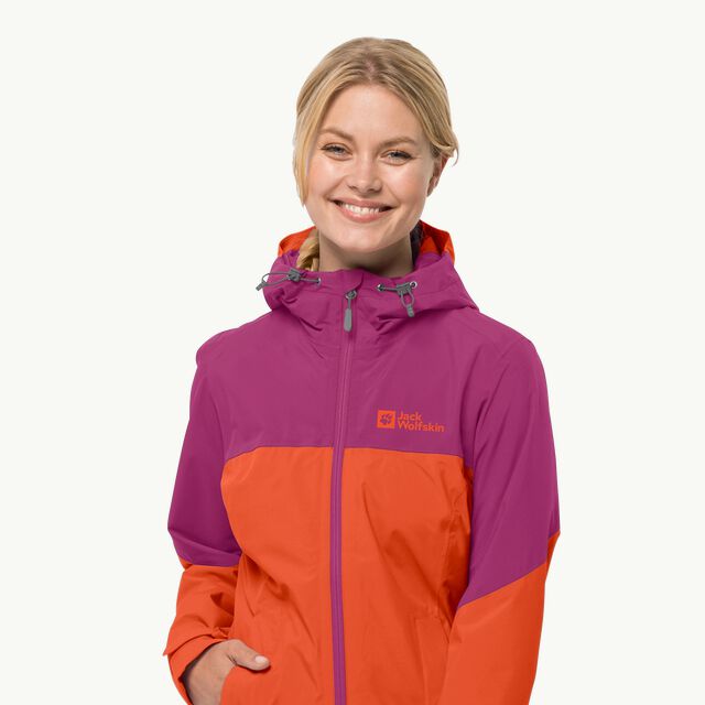 JACK Women\'s jacket JKT vibrant W orange WOLFSKIN – rain - 2L - M WEILTAL