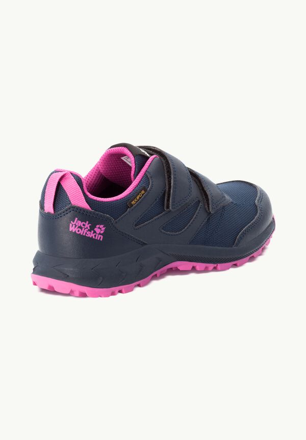 hiking WOODLAND pink - – K LOW Kids\' shoes blue - 34 waterproof VC / TEXAPORE JACK WOLFSKIN