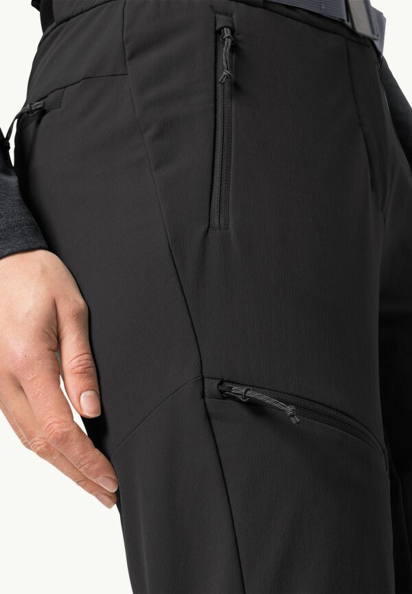 ZIEGSPITZ PANTS W - black JACK trousers - 42 WOLFSKIN softshell Trekking – women
