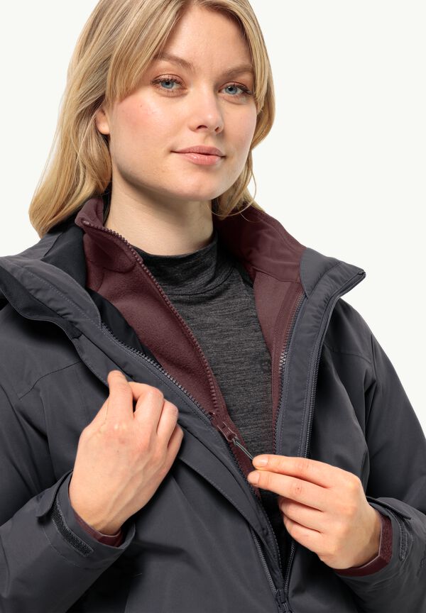 MOONRISE FZ W - dark maroon M - Women's fleece jacket – JACK WOLFSKIN