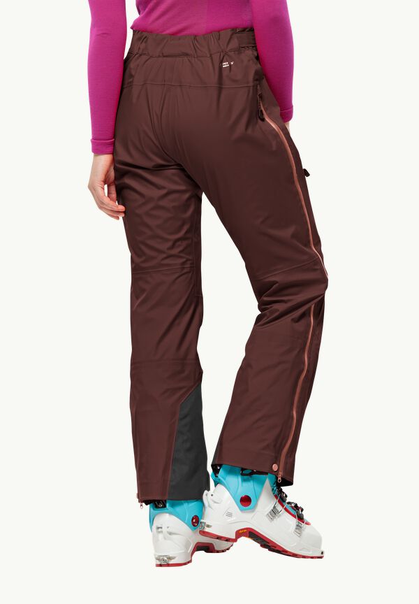 Hardshell with W PANTS system 46 - ALPSPITZE 3L tracking – for - women touring WOLFSKIN RECCO® dark maroon ski PRO JACK trousers