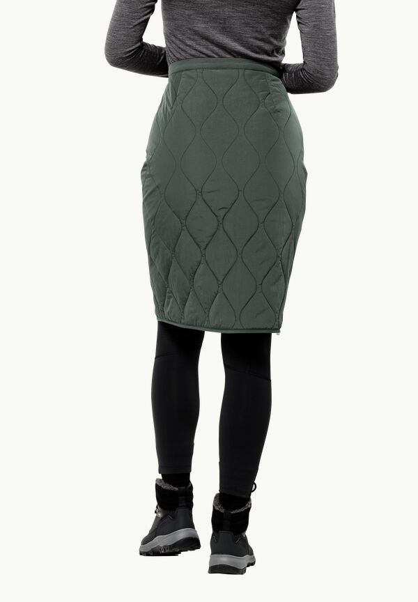 WANDERMOOD SKIRT W - slate green XS - Winter skirt midi women – JACK  WOLFSKIN