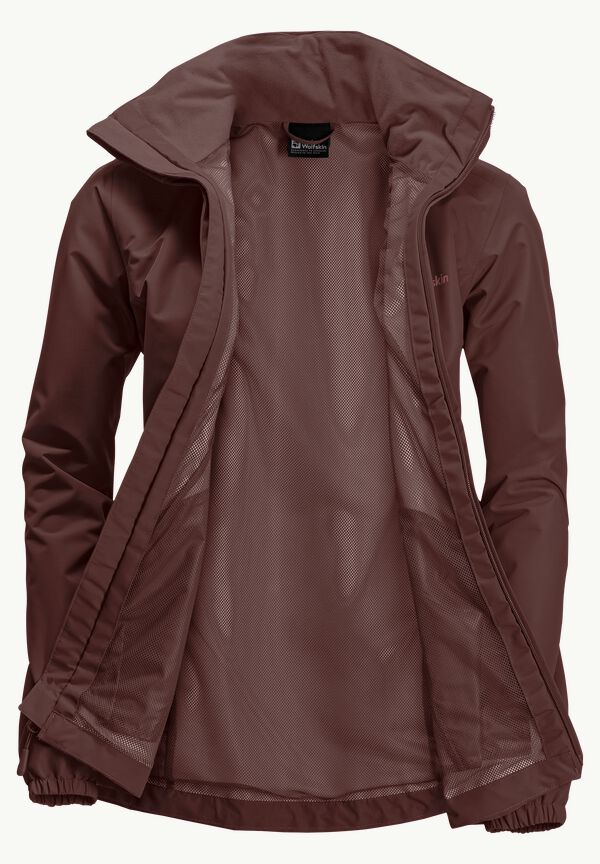 STORMY POINT 2L JKT W - dark maroon S - Women's rain jacket – JACK WOLFSKIN