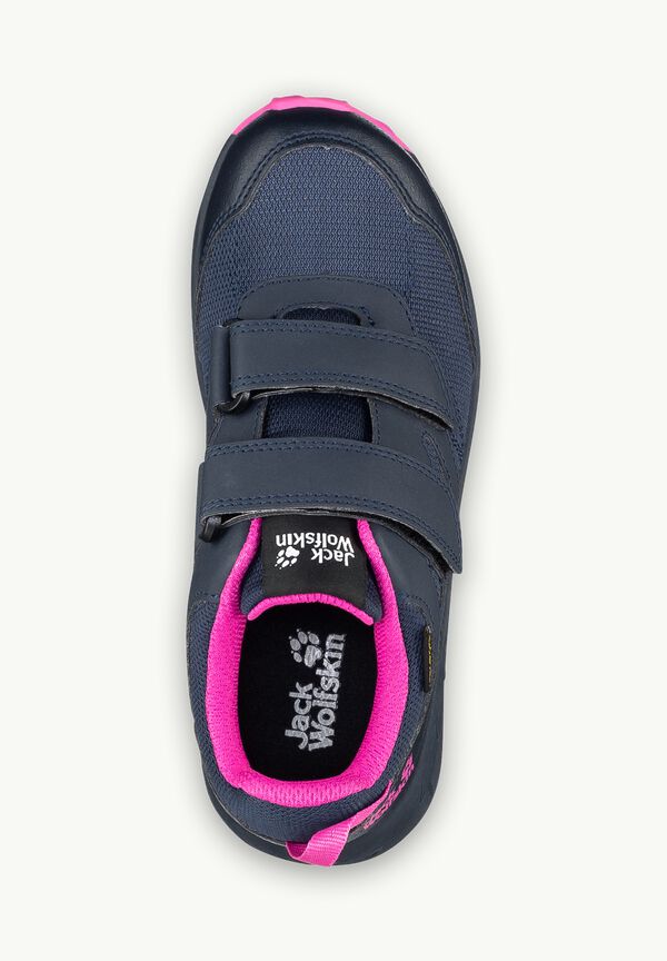 WOODLAND TEXAPORE LOW VC K - blue / pink 34 - Kids\' waterproof hiking shoes  – JACK WOLFSKIN