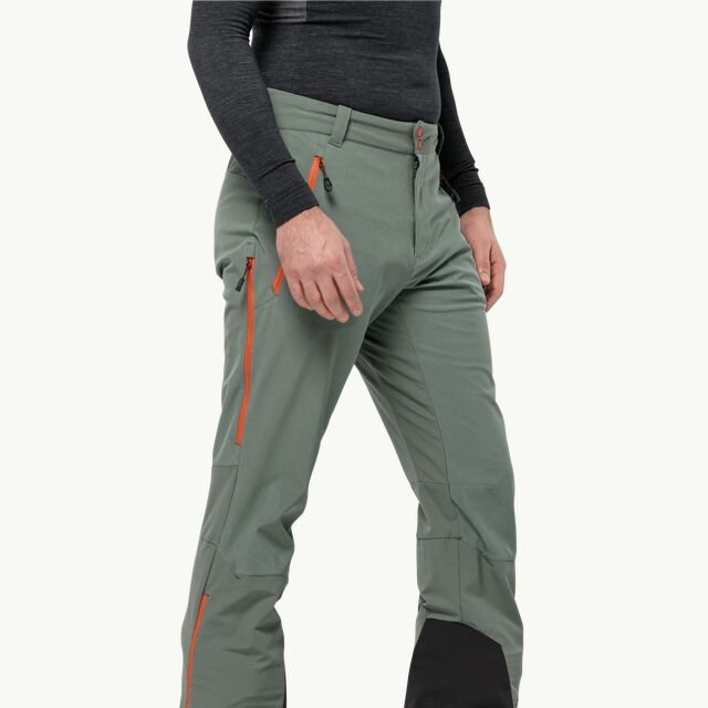 touring trousers M for ski JACK TOUR green PANTS ALPSPITZE hedge 50L – - men WOLFSKIN - Softshell