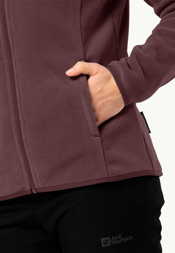MOONRISE FZ W - dark maroon M - Women's fleece jacket – JACK WOLFSKIN