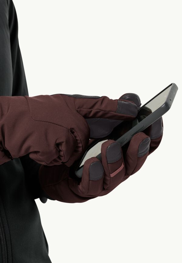 ALPSPITZE MERINO GLOVE gloves - - – JACK maroon XL Merino Windproof dark WOLFSKIN
