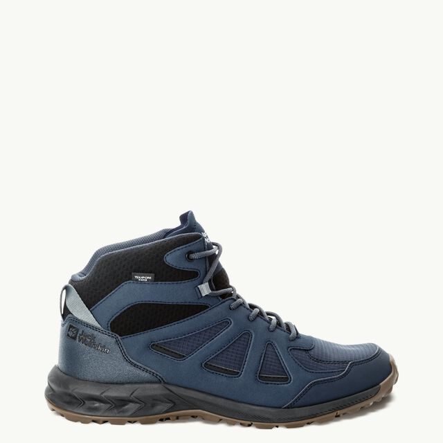 WOODLAND 2 TEXAPORE MID M - night blue 47.5 - Men's waterproof hiking shoes  – JACK WOLFSKIN