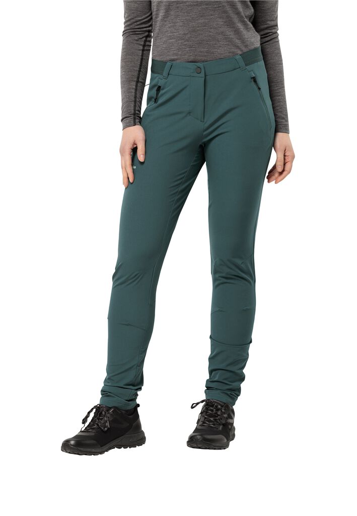 Women\'s SLIM green 44 trousers W softshell - - – PANTS WOLFSKIN JACK hiking GEIGELSTEIN sea
