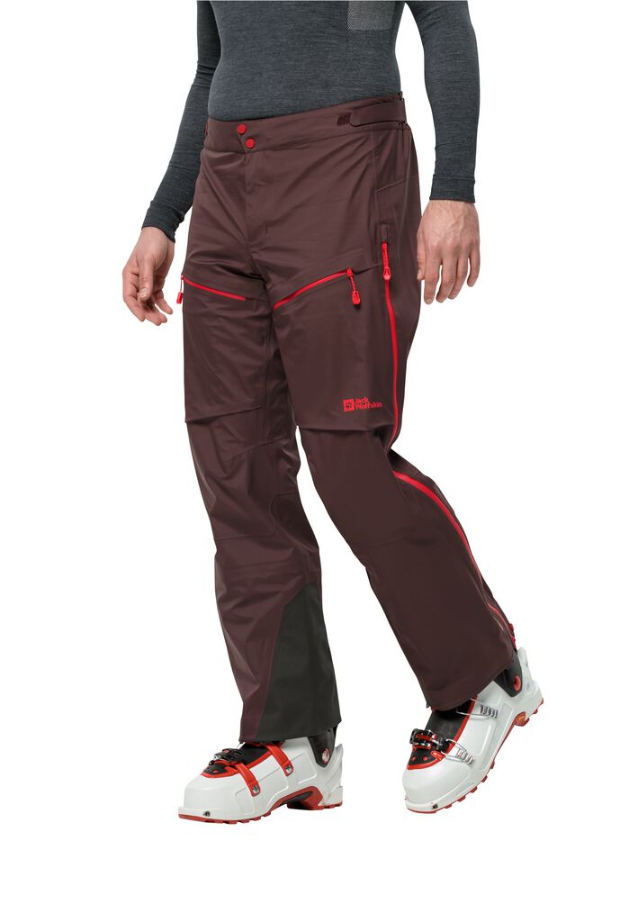 ALPSPITZE PRO touring men RECCO® - earth for ski M 54 trousers with JACK 3L - system – WOLFSKIN PANTS tracking red Hardshell