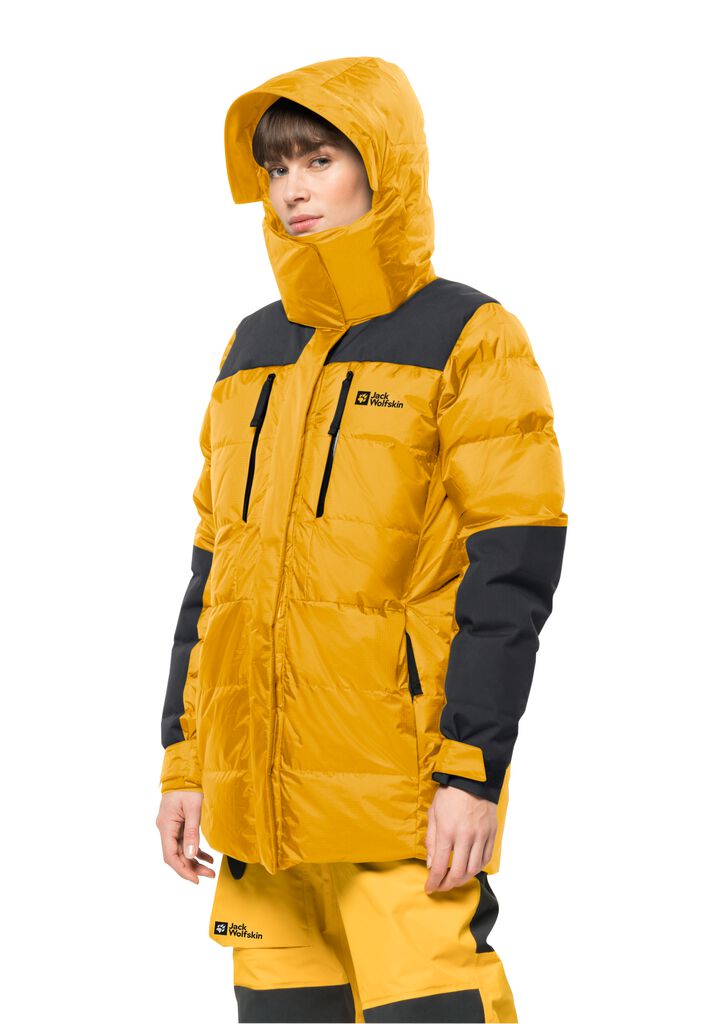 burly 1995 COOK WOLFSKIN expedition jacket Women\'s XS - SERIES W XT – JKT JACK down yellow -