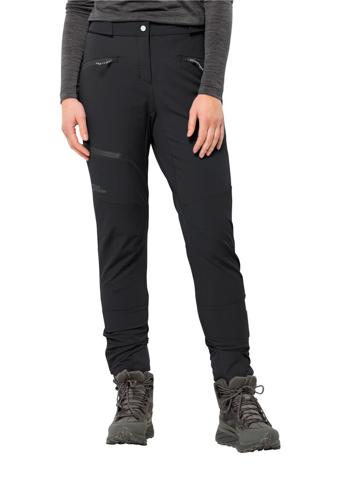 SALMASER PANTS W – black - 38 - trousers softshell WOLFSKIN JACK Trekking women