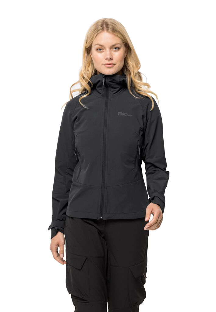 KAMMWEG JKT W - black XS - Trekking softshell jacket women – JACK WOLFSKIN