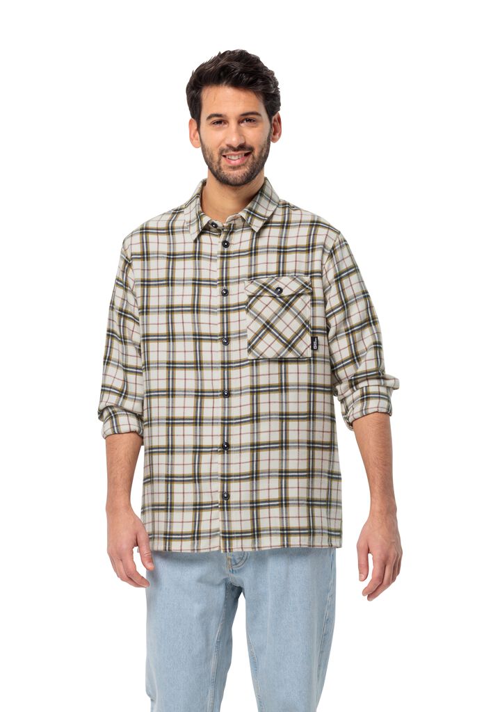 MORGENLUFT SHIRT M - cotton white 41 L - Men's flannel shirt – JACK WOLFSKIN