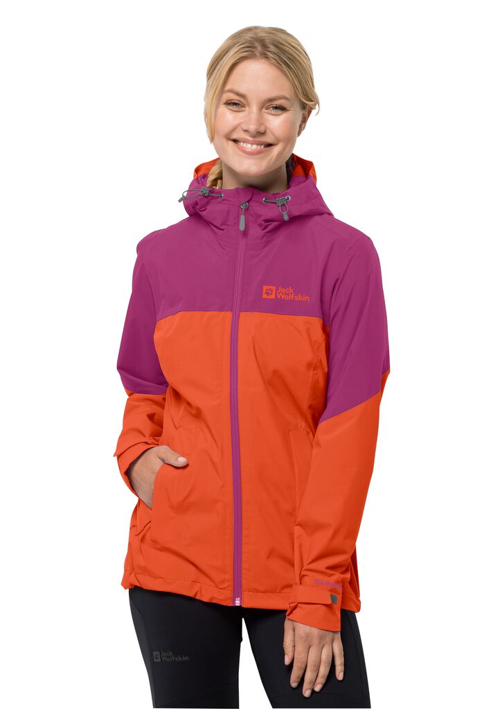 M - – WOLFSKIN vibrant JACK 2L Women\'s WEILTAL orange rain JKT - W jacket