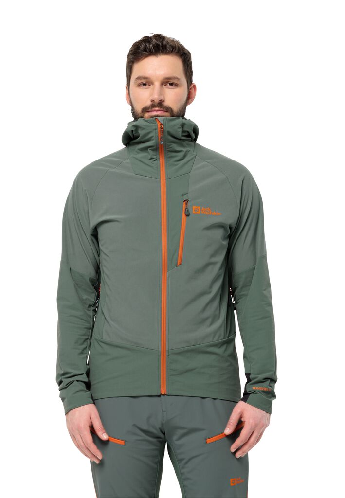 ALPSPITZE HOODY M - hedge green XL - Ski touring softshell jacket men – JACK  WOLFSKIN