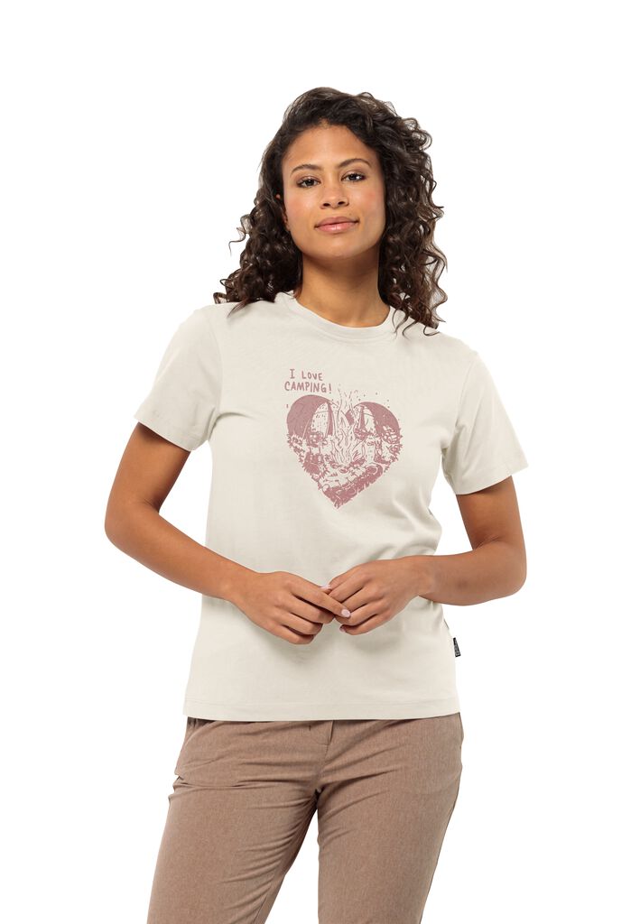 W - WOLFSKIN - T CAMPING M Women\'s T-shirt LOVE organic cotton cotton – JACK white
