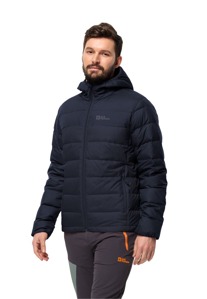 ATHER DOWN HOODY M - night blue L - Men’s down jacket – JACK WOLFSKIN
