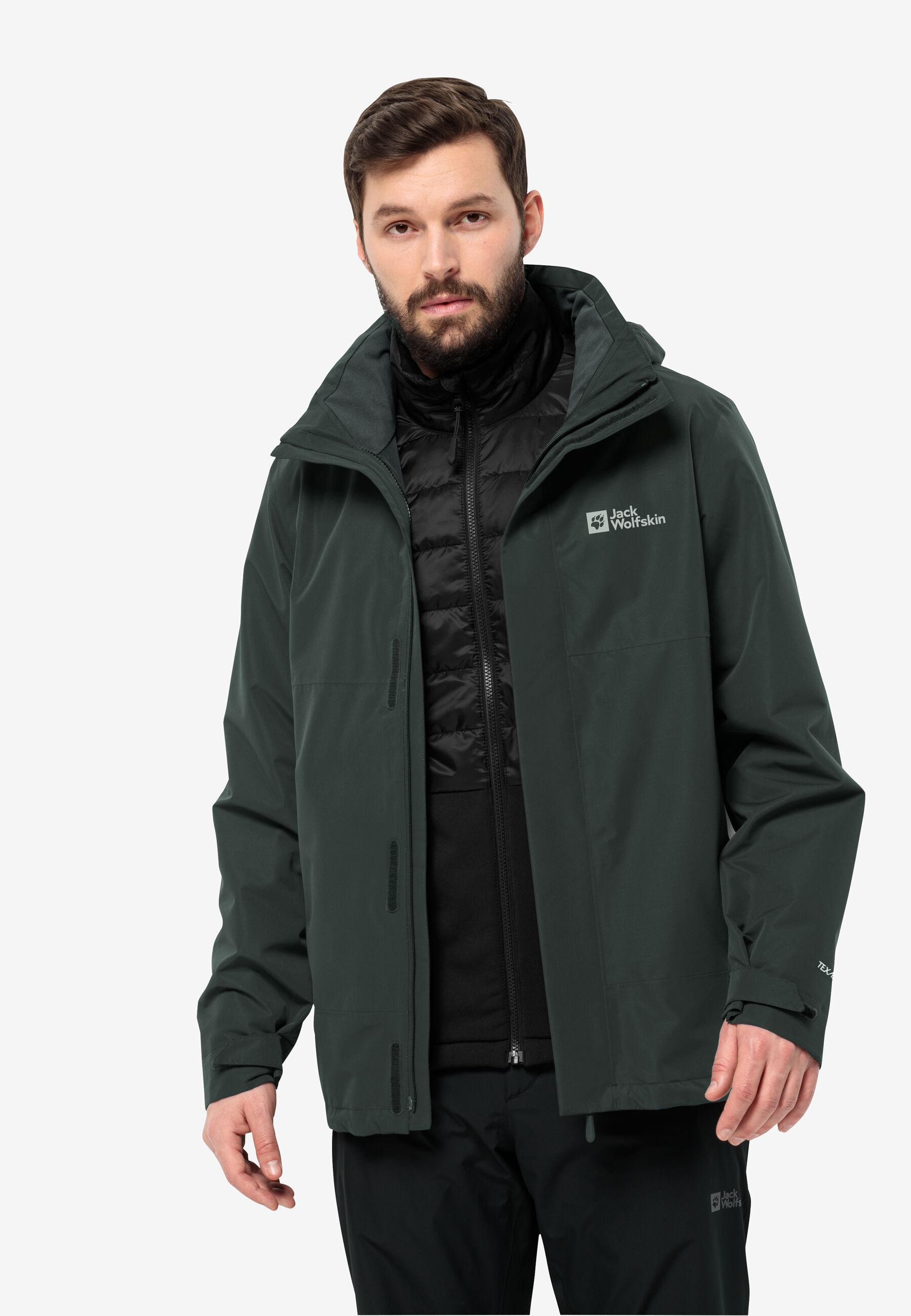 LUNTAL 3IN1 JKT M black olive XXXL Men's 3-in-1 jacket Men's