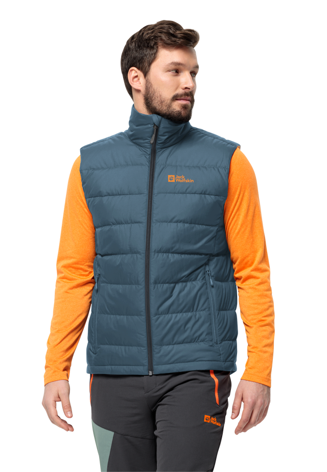 ATHER DOWN VEST M RDS midnight sky 3XL Men s down gilet JACK WOLFSKIN