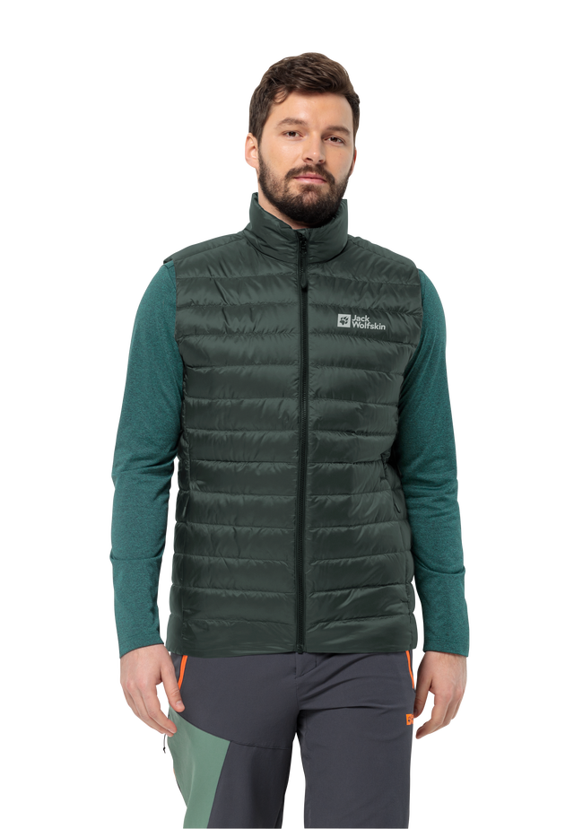 PILVI DOWN VEST M RDS black olive 3XL Men s down gilet JACK WOLFSKIN