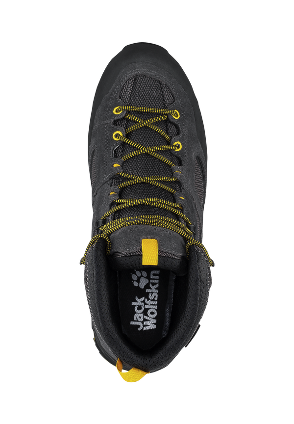 FORCE CREST TEXAPORE MID M Black Burly Yellow Xt 46 Men s waterproof trekking shoes JACK WOLFSKIN